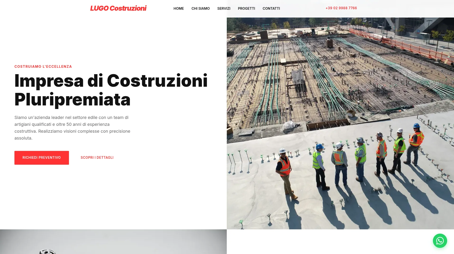 Anteprima Template 2 - Sito web per Edilizia & Costruzioni