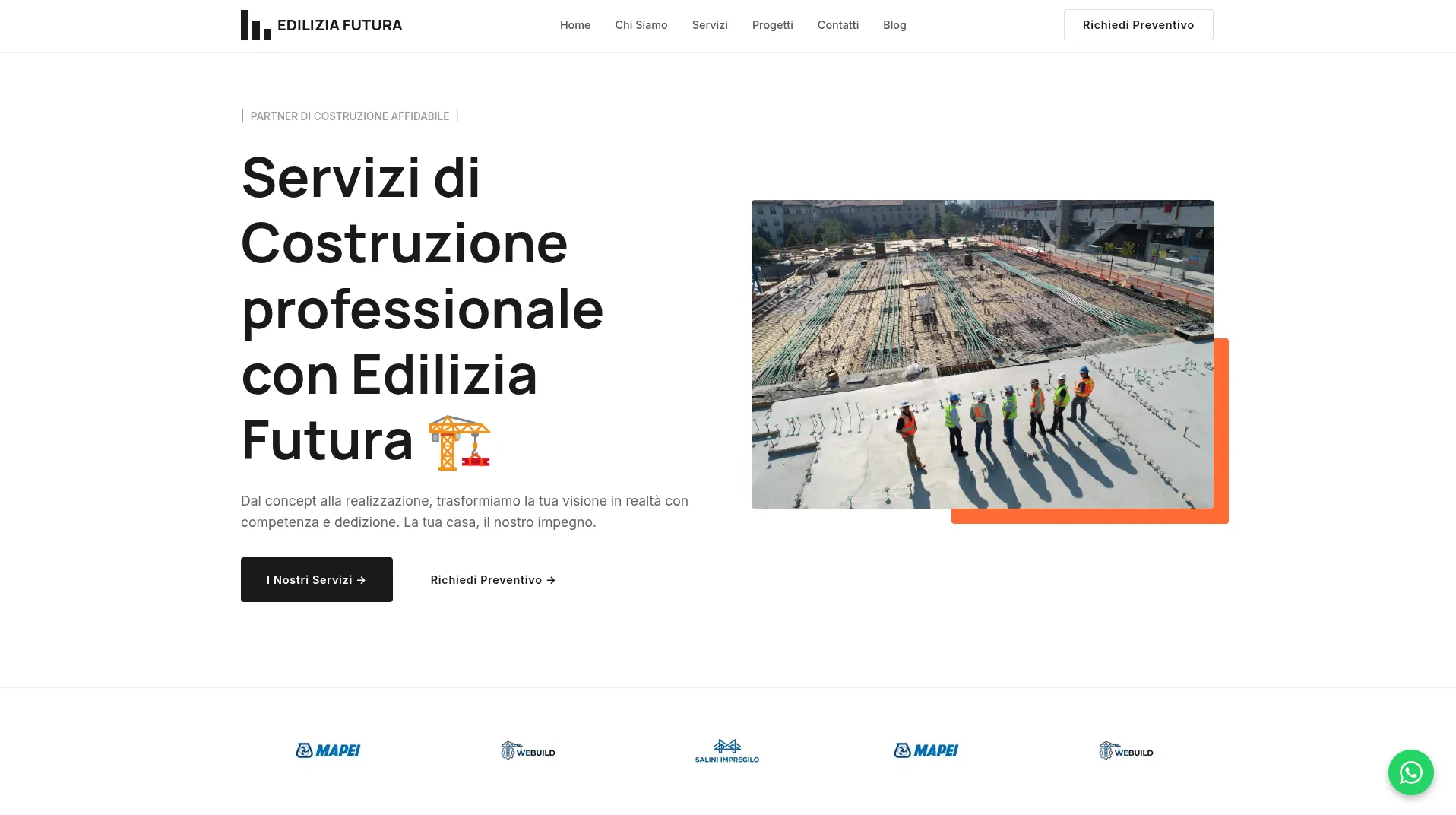Anteprima Template 3 - Sito web per Edilizia & Costruzioni
