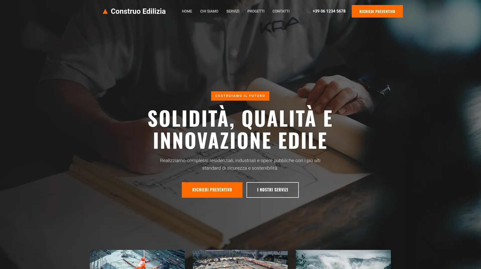 Anteprima Template 5 - Sito web per Edilizia & Costruzioni