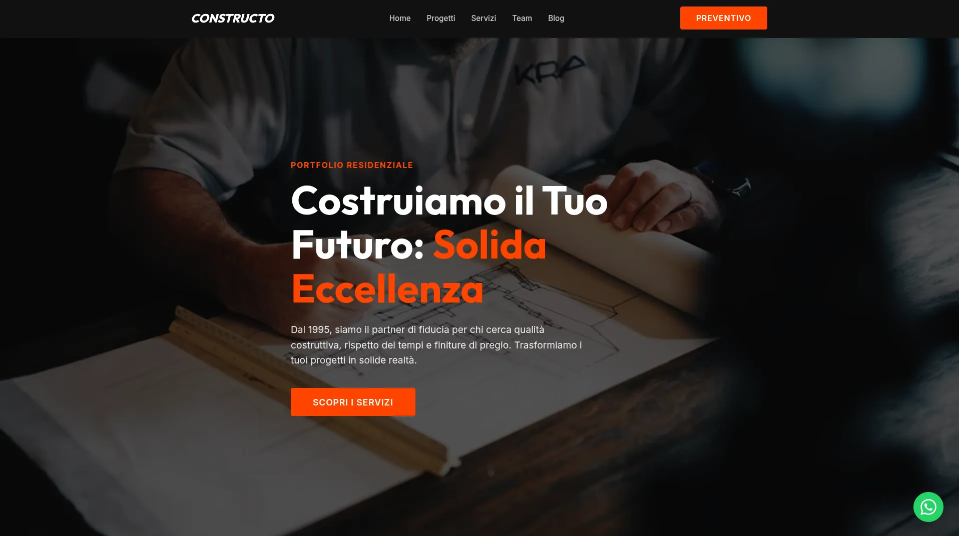Anteprima Template 6 - Sito web per Edilizia & Costruzioni