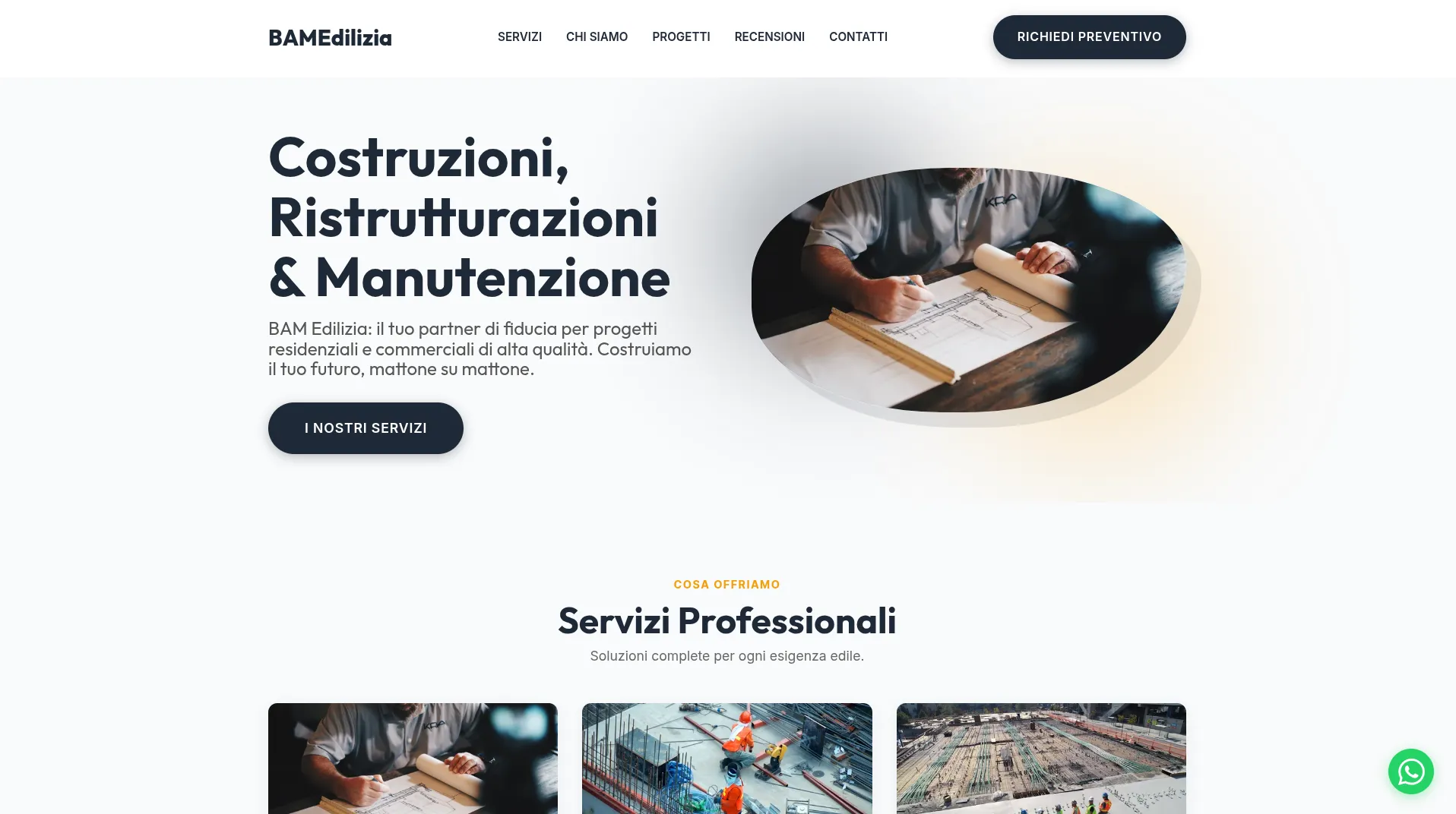 Anteprima Template 8 - Sito web per Edilizia & Costruzioni